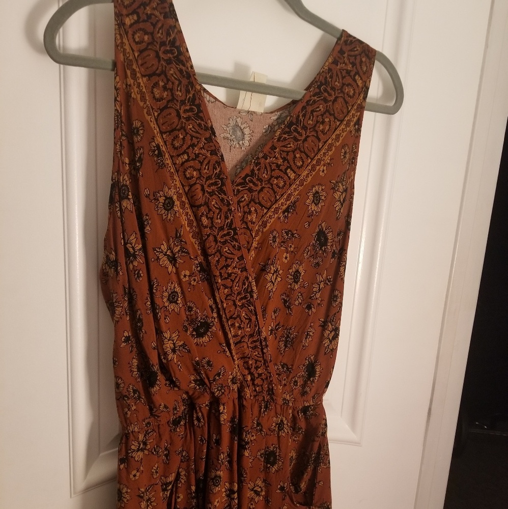 Orange and Yellow Sunflower Romper